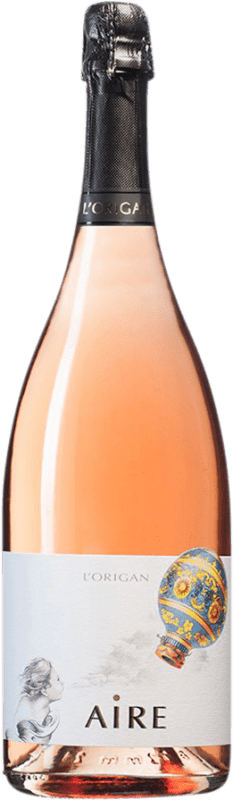 41,95 € 免费送货 | 桃红起泡酒 L'Origan Aire Brut Nature — 天然干型起泡酒 Rosé — 桃红葡萄酒 D.O. Cava 西班牙 Pinot Noir — 黑皮诺, Xarel·lo — 哈雷洛 大瓶 — Magnum 1,5 L