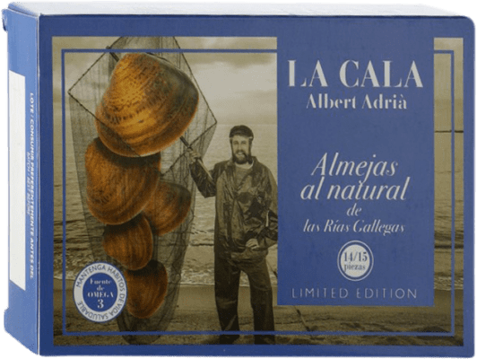 52,95 € Free Shipping | Conservas de Marisco La Cala Almeja Blanca al Natural Spain 14/16 Pieces