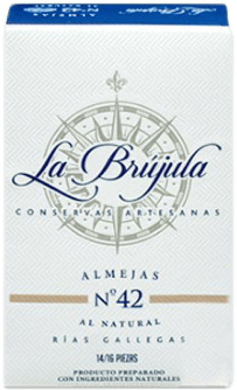 37,95 € 免费送货 | Conservas de Marisco La Brújula Almejas al Natural 预订 西班牙 10/12 件