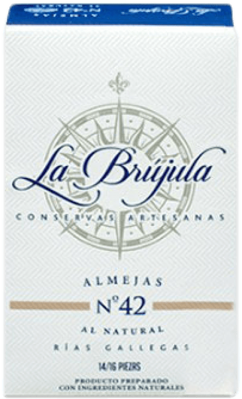 38,95 € 送料無料 | シーフードの保存食 La Brújula Almejas Natural — ナチュラル レセルバ スペイン 10-12 個