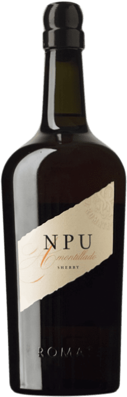 26,95 € Spedizione Gratuita | Vino fortificato Sánchez Romate Amontillado NPU D.O. Jerez-Xérès-Sherry Andalusia Spagna Palomino Fino Bottiglia 75 cl