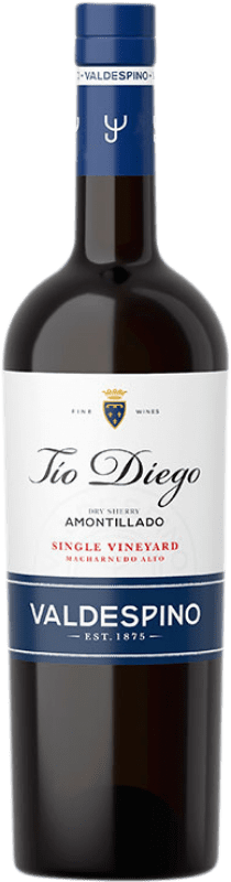 21,95 € Free Shipping | Fortified wine Valdespino Amontillado Tío Diego D.O. Jerez-Xérès-Sherry Andalusia Spain Palomino Fino Bottle 75 cl