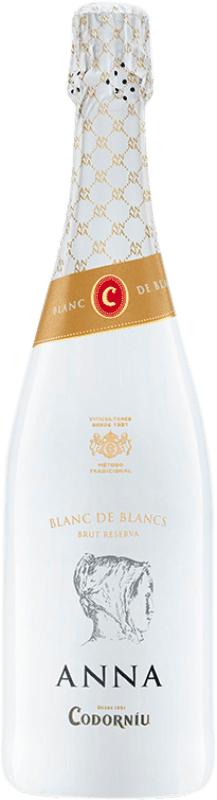 13,95 € Envoi gratuit | Blanc mousseux Codorníu Anna Blanc de Blancs Brut Réserve D.O. Cava Catalogne Espagne Macabeo, Xarel·lo, Parellada Bouteille 75 cl