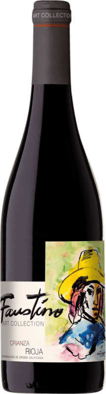 9,95 € Free Shipping | Red wine Faustino Art Collection D.O.Ca. Rioja Spain Tempranillo Bottle 75 cl