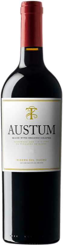 17,95 € Envío gratis | Vino tinto Tionio Austum Ecològic D.O. Ribera del Duero Castilla y León España Tempranillo Botella 75 cl