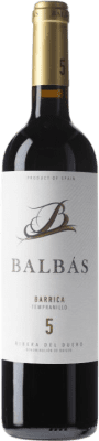 13,95 € 免费送货 | 红酒 Balbás Barrica 橡木 D.O. Ribera del Duero 卡斯蒂利亚莱昂 西班牙 Tempranillo 瓶子 75 cl