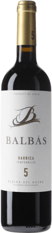 13,95 € Spedizione Gratuita | Vino rosso Balbás Barrica Quercia D.O. Ribera del Duero Castilla y León Spagna Tempranillo Bottiglia 75 cl