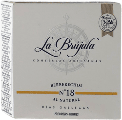 19,95 € Free Shipping | Shellfish Preserves La Brújula Berberechos Spain 25/30 Pieces
