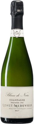61,95 € Бесплатная доставка | Белое игристое Gonet-Médeville Blanc de Noirs 1er Cru брют A.O.C. Champagne шампанское Франция Pinot Black бутылка 75 cl