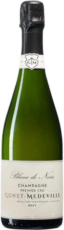 62,95 € Бесплатная доставка | Белое игристое Gonet-Médeville Blanc de Noirs 1er Cru брют A.O.C. Champagne шампанское Франция Pinot Black бутылка 75 cl