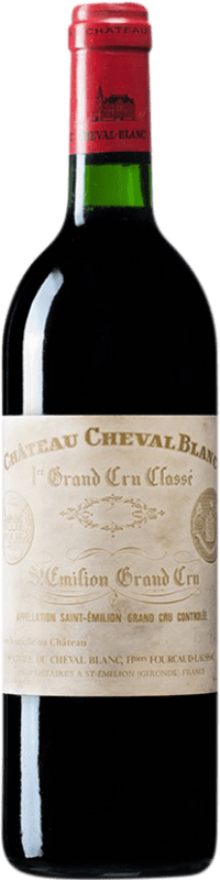 1 464,95 € Spedizione Gratuita | Vino rosso Château Cheval Blanc 1990 A.O.C. Bordeaux bordò Francia Merlot, Cabernet Franc Bottiglia 75 cl