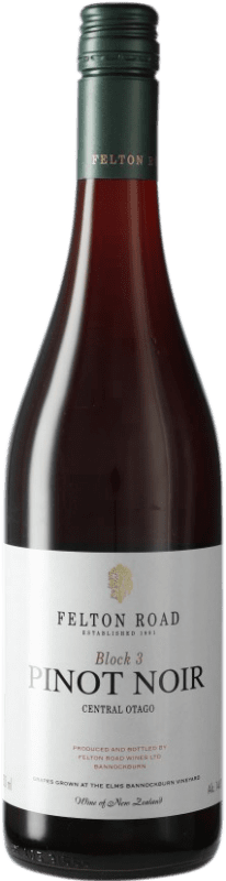 89,95 € Бесплатная доставка | Красное вино Felton Road Block 3 I.G. Central Otago Центральная Отаго Новая Зеландия Pinot Black бутылка 75 cl