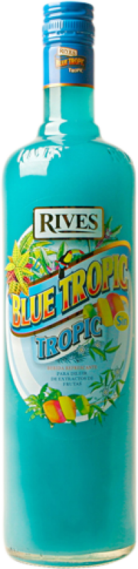 7,95 € Free Shipping | Spirits Rives Blue Tropic Andalusia Spain Bottle 1 L Alcohol-Free
