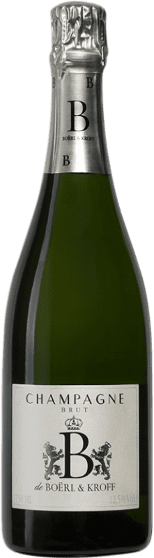 423,95 € 免费送货 | 白起泡酒 Boërl & Kroff B 香槟 A.O.C. Champagne 香槟酒 法国 Pinot Black, Chardonnay 瓶子 75 cl