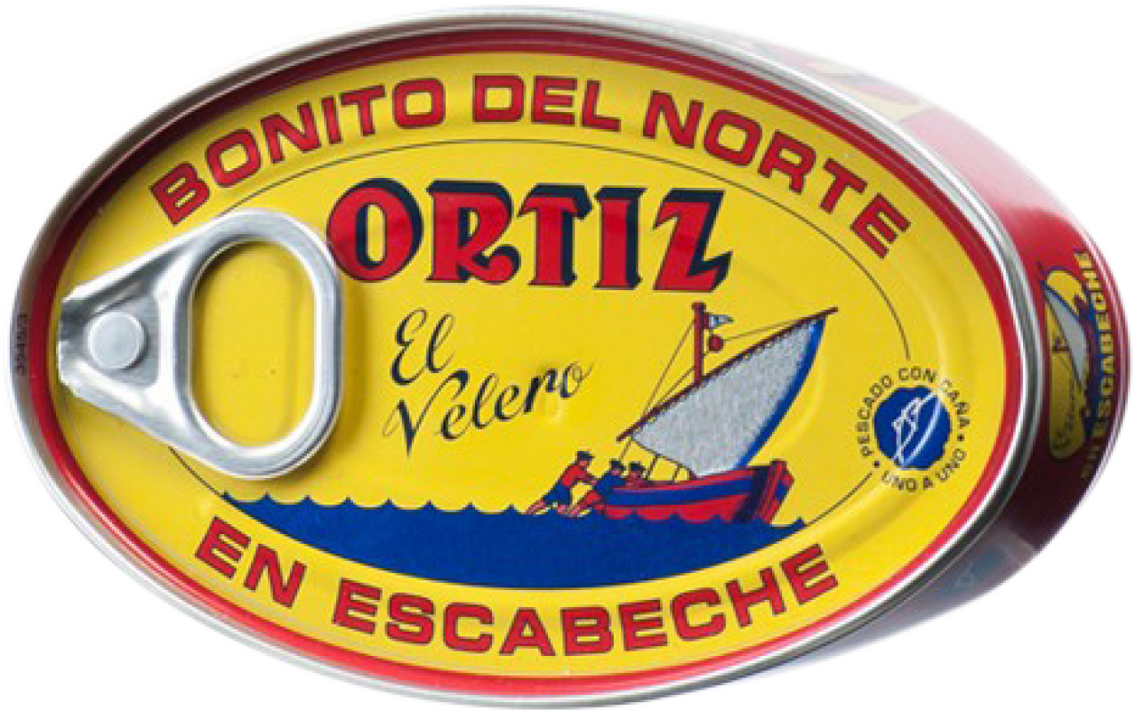 3,95 € Envio grátis | Conservas de Pescado Ortíz Bonito en Escabeche Espanha