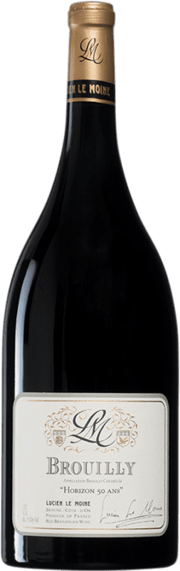 216,95 € Envio grátis | Vinho tinto Lucien Le Moine Brouilly Horizon 50 Ans A.O.C. Côte de Beaune Borgonha França Gamay Garrafa Magnum 1,5 L