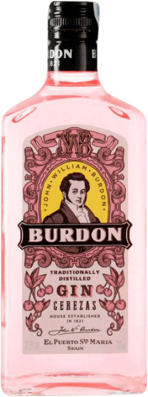 19,95 € Envío gratis | Ginebra Caballero Burdon Cerezas Andalucía España Botella 70 cl