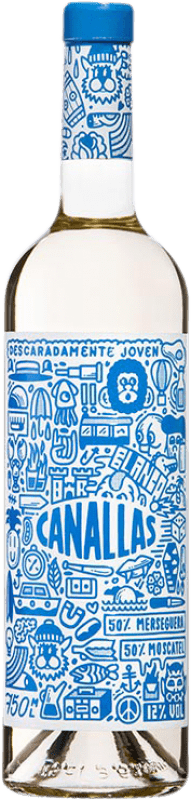7,95 € Kostenloser Versand | Weißwein Antonio Arráez Canallas D.O. Valencia Valencianische Gemeinschaft Spanien Muscat, Merseguera Flasche 75 cl