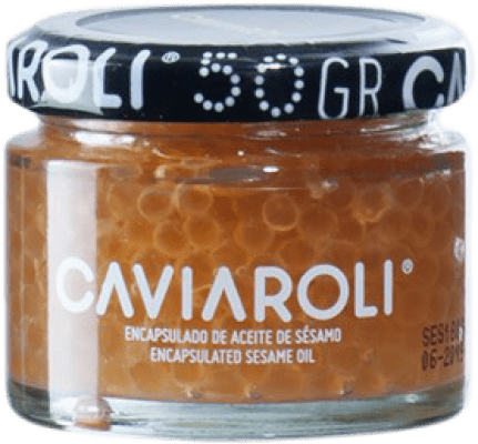 13,95 € Envio grátis | Conservas Vegetales Caviaroli Caviar de Aceite de Oliva Virgen Extra Encapsulado con Sésamo Espanha