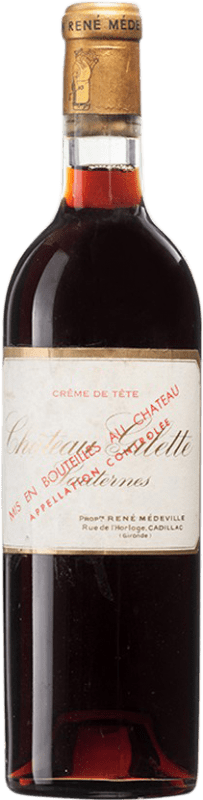 4 906,95 € Envío gratis | Vino blanco Gonet-Médeville Château Gilette Crême de Tête 1950 A.O.C. Sauternes Burdeos Francia Sauvignon Blanca, Sémillon Botella 75 cl