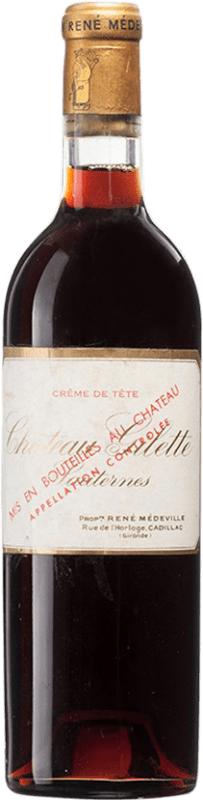 5 129,95 € Envío gratis | Vino Blanco Gonet-Médeville Château Gilette Crême de Tête 1950 A.O.C. Sauternes Burdeos Francia Sémillon, Sauvignon Botella 75 cl