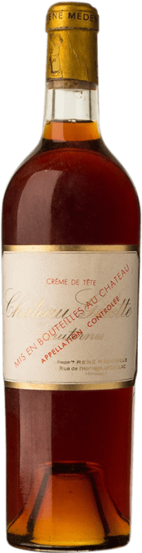 8 523,95 € Envío gratis | Vino blanco Gonet-Médeville Château Gilette Crême de Tête 1936 A.O.C. Sauternes Burdeos Francia Sauvignon Blanca, Sémillon Botella 75 cl