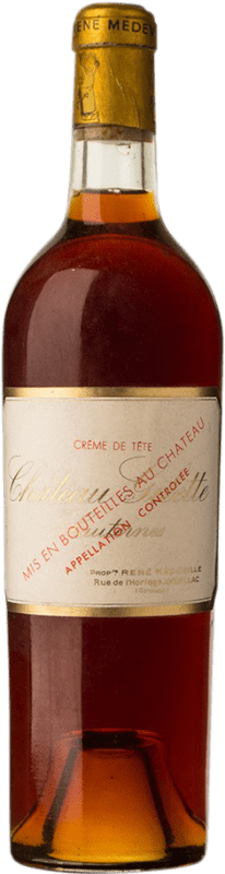 8 911,95 € Envío gratis | Vino Blanco Gonet-Médeville Château Gilette Crême de Tête 1936 A.O.C. Sauternes Burdeos Francia Sémillon, Sauvignon Botella 75 cl