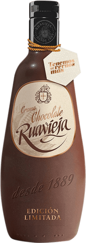 13,95 € Envío gratis | Crema de Licor Ruavieja Chocolate Galicia España Botella 70 cl