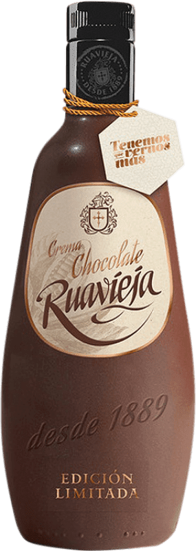 18,95 € Envío gratis | Crema de Licor Ruavieja Chocolate Galicia España Botella 70 cl