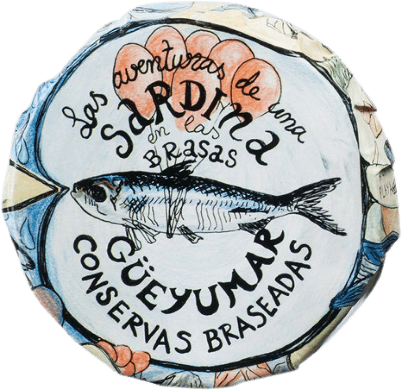 10,95 € Spedizione Gratuita | Conserve di Pesce Güeyu Mar Colas de Sardina Principato delle Asturie Spagna