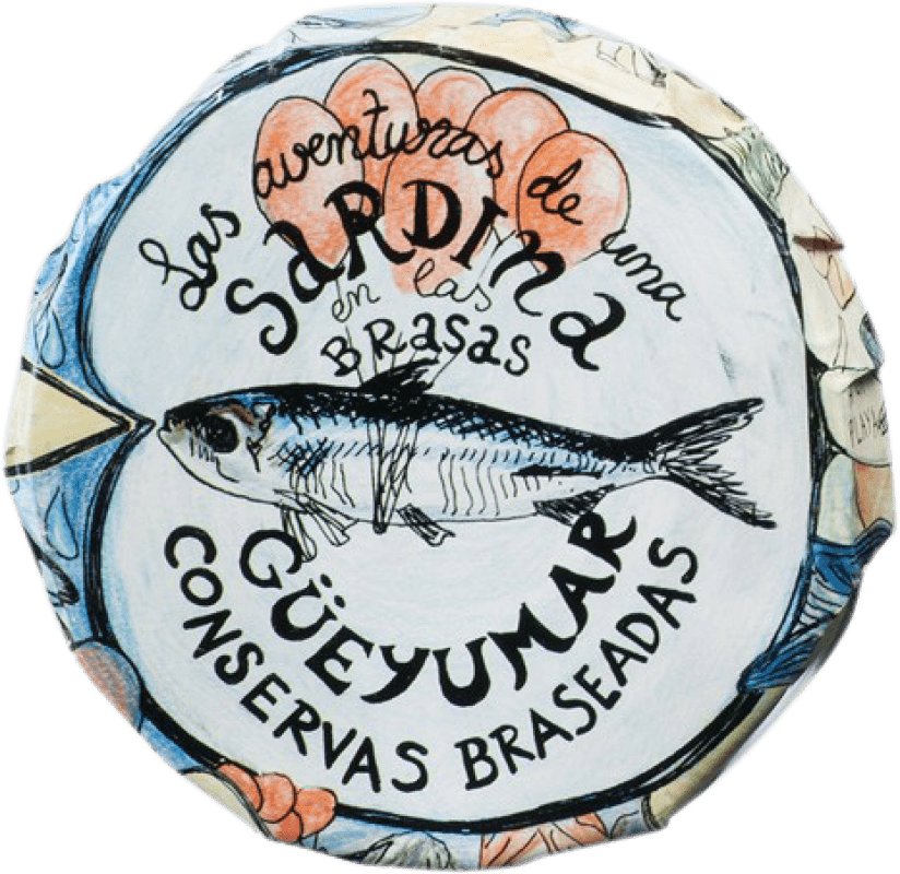 10,95 € Kostenloser Versand | Fischkonserven Güeyu Mar Colas de Sardina Fürstentum Asturien Spanien