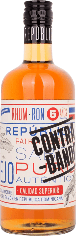 14,95 € Spedizione Gratuita | Rum Caballero Contra-Bando Contrabando Repubblica Dominicana 5 Anni Bottiglia 70 cl