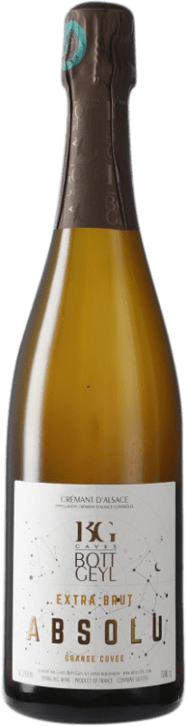 28,95 € Kostenloser Versand | Weißer Sekt Bott-Geyl Crémant Extra Absolu Brut A.O.C. Alsace Elsass Frankreich Flasche 75 cl