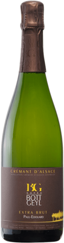 16,95 € 免费送货 | 白起泡酒 Bott-Geyl Crémant Extra 香槟 A.O.C. Alsace 阿尔萨斯 法国 Pinot Black, Chardonnay, Pinot White 瓶子 75 cl