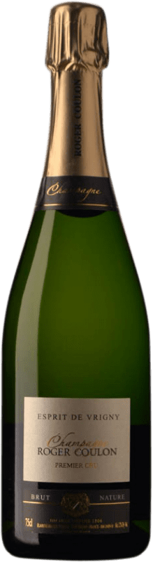 96,95 € 免费送货 | 白起泡酒 Roger Coulon Esprit de Vrigny Brut Nature A.O.C. Champagne 香槟酒 法国 Pinot Black, Chardonnay, Pinot Meunier 瓶子 75 cl
