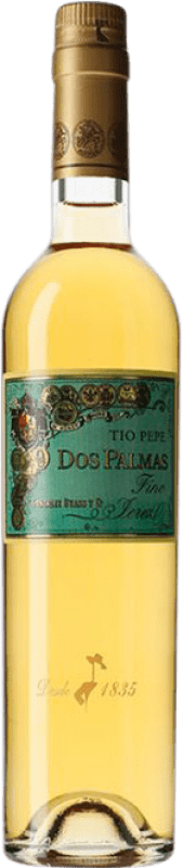 54,95 € Kostenloser Versand | Verstärkter Wein González Byass Fino Dos Palmas D.O. Jerez-Xérès-Sherry Andalusien Spanien Palomino Fino Medium Flasche 50 cl