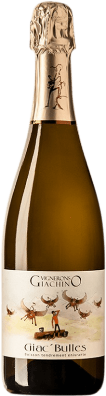 17,95 € Kostenloser Versand | Weißer Sekt Domaine Giachino Giac' Bulles Pétillant Naturel Savoie Frankreich Flasche 75 cl