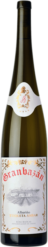 37,95 € Envio grátis | Vinho branco Agro de Bazán Granbazan Ámbar D.O. Rías Baixas Galiza Espanha Albariño Garrafa Magnum 1,5 L