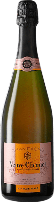 78,95 € Envio grátis | Espumante rosé Veuve Clicquot Vintage Rosé A.O.C. Champagne Champagne França Pinot Preto, Chardonnay, Pinot Meunier Garrafa 75 cl