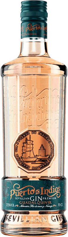 19,95 € Бесплатная доставка | Джин Puerto de Indias Guadalquivir Андалусия Испания 70 cl Flor de Azahar — Апельсиновый Цвет, Mandarina — Мандарин, Naranja — Апельсин