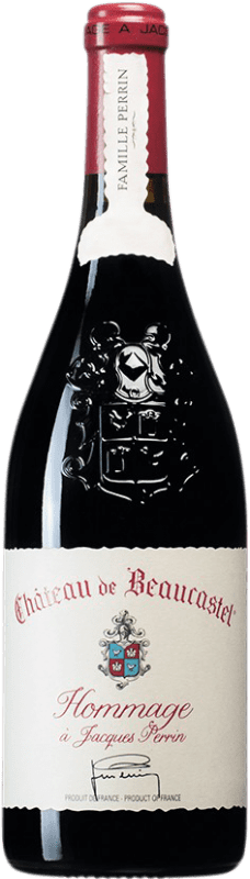 792,95 € Envio grátis | Vinho tinto Château Beaucastel Hommage à Jacques Perrin A.O.C. Châteauneuf-du-Pape França Syrah, Mourvèdre Garrafa 75 cl