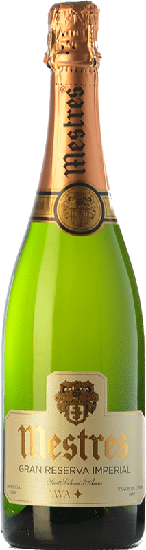 18,95 € 免费送货 | 白起泡酒 Mestres Brut — 起泡酒 干型 Imperial — 帝国 特级珍藏 D.O. Cava 西班牙 Macabeo — 马卡贝奥, Xarel·lo — 哈雷洛, Parellada — 帕雷利亚达 75 cl