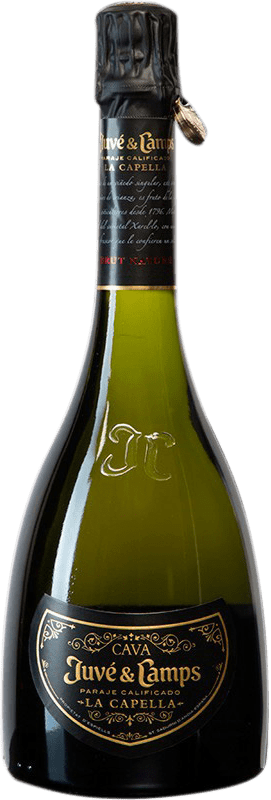 138,95 € Kostenloser Versand | Weißer Sekt Juvé y Camps La Capella Brut Nature Große Reserve — Lange Reifung D.O. Cava Spanien Xarel·lo Flasche 75 cl