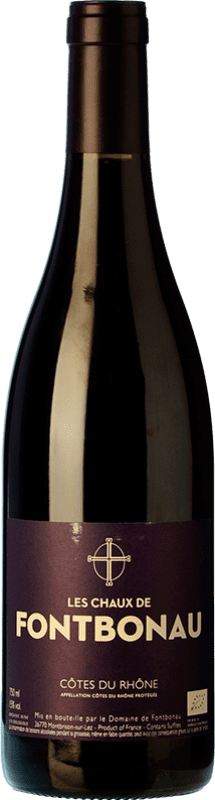 14,95 € Envio grátis | Vinho tinto Fontbonau Les Chaux A.O.C. Côtes du Rhône França Grenache Garrafa 75 cl