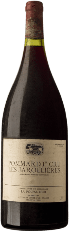 1 043,95 € Spedizione Gratuita | Vino rosso La Pousse d'Or Les Jarollieres 1990 A.O.C. Pommard Borgogna Francia Pinot Nero Bottiglia Magnum 1,5 L