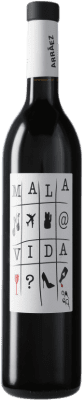 9,95 € Envío gratis | Vino tinto Antonio Arráez Mala Vida Roble D.O. Valencia Comunidad Valenciana España Tempranillo, Syrah, Cabernet Sauvignon, Monastrell Botella 75 cl