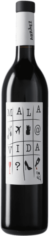 9,95 € Envío gratis | Vino tinto Antonio Arráez Mala Vida Roble D.O. Valencia Comunidad Valenciana España Tempranillo, Syrah, Cabernet Sauvignon, Monastrell Botella 75 cl