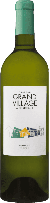 34,95 € 免费送货 | 白酒 Château Grand Village A.O.C. Bordeaux 波尔多 法国 Sauvignon White, Sémillon 瓶子 75 cl