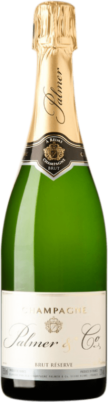 39,95 € 送料無料 | 白のスパークリングワイン Palmer & Co Brut — ブリュット レセルバ A.O.C. Champagne シャンパン フランス Pinot Noir — ピノ・ノワール, Chardonnay — シャルドネ, Pinot Meunier — ピノ・ムニエ 75 cl