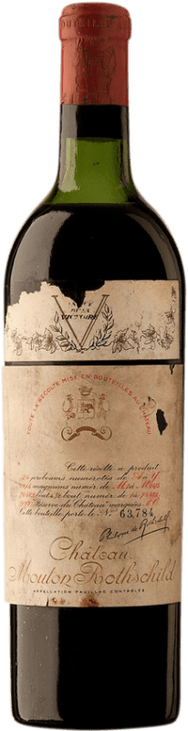 12 649,95 € Kostenloser Versand | Rotwein Château Mouton-Rothschild 1945 A.O.C. Pauillac Bordeaux Frankreich Merlot, Cabernet Sauvignon, Cabernet Franc Flasche 75 cl